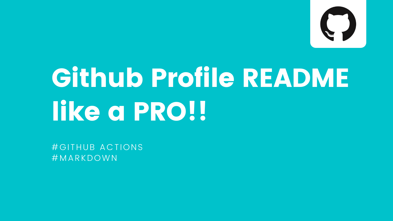 How to create beautiful Github profile README.md