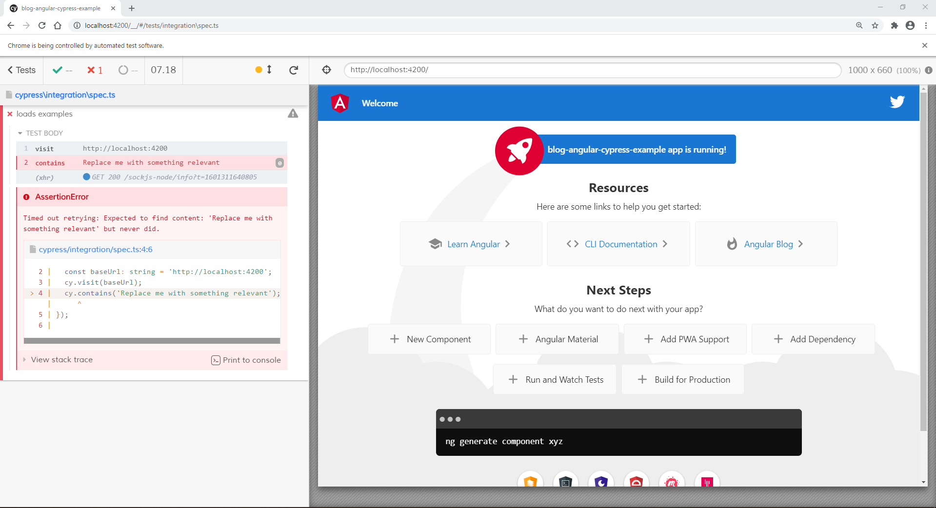Introduction to Cypress with Angular